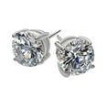 thumbnail image 1 of 14k White Gold Round 1.5 Ct Cubic Zirconia Stud Earrings Jewelry Gift for Women Plated by Paris Jewelry, 1 of 4