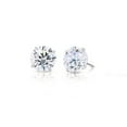 thumbnail image 1 of Paris Jewelry 14k White Gold Round White Sapphire Stud Earrings (5MM) Plated, 1 of 3