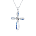thumbnail image 1 of 18K White Gold 3 Ct Princess Cut Plated Cubic Zirconia Pendant by Paris Jewelry, 1 of 4
