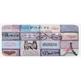 thumbnail image 1 of Paris Kitchen Mat, Grunge Textured Retro Collage of France Famous Object Eiffel Tower Europe Theme, Plush Decorative Kitchen Mat with Non Slip Backing, 47" X 19", Multicolor, by Ambesonne, 1 of 1