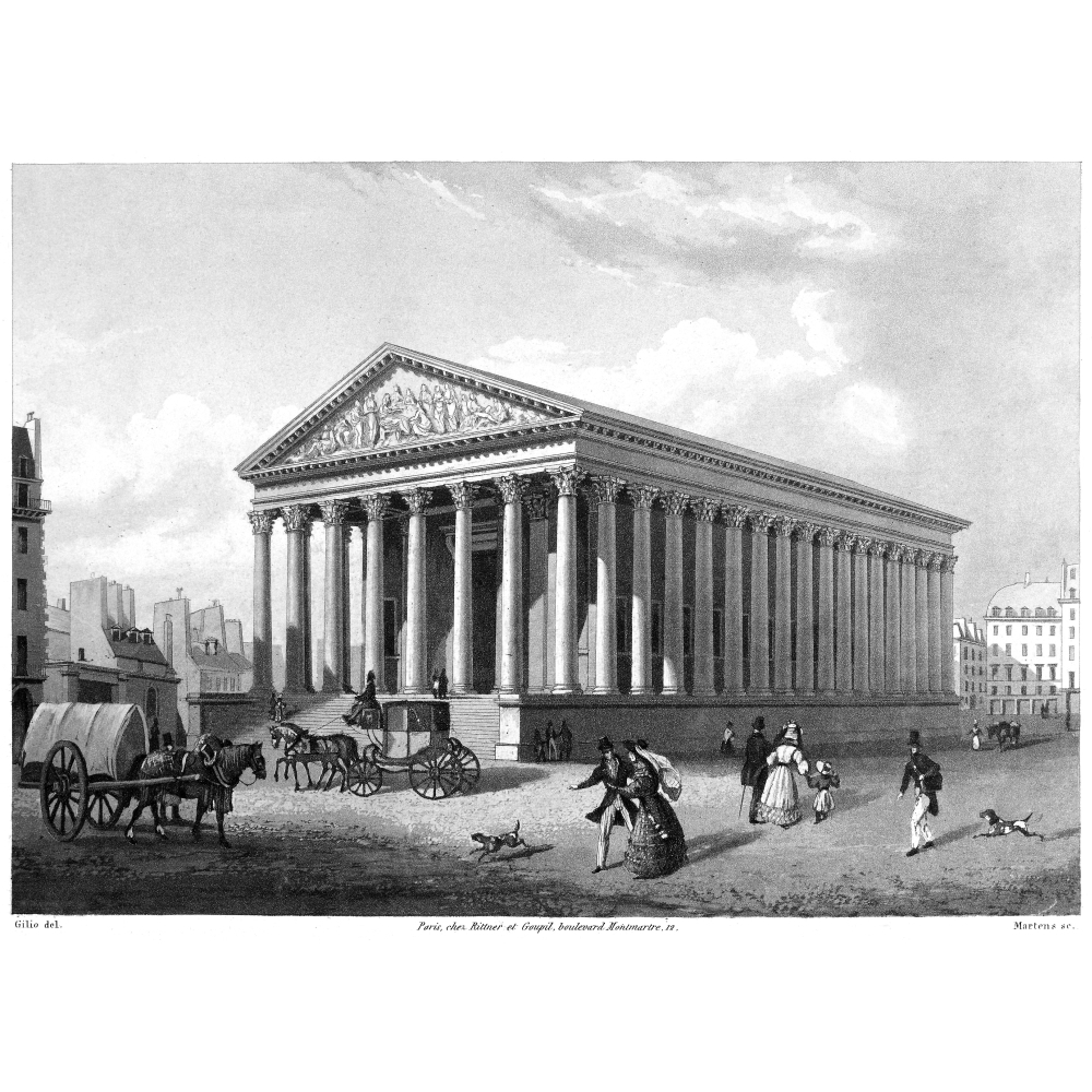 Paris La Madeleine. Nchurch Of The Madeleine At Paris France Built In