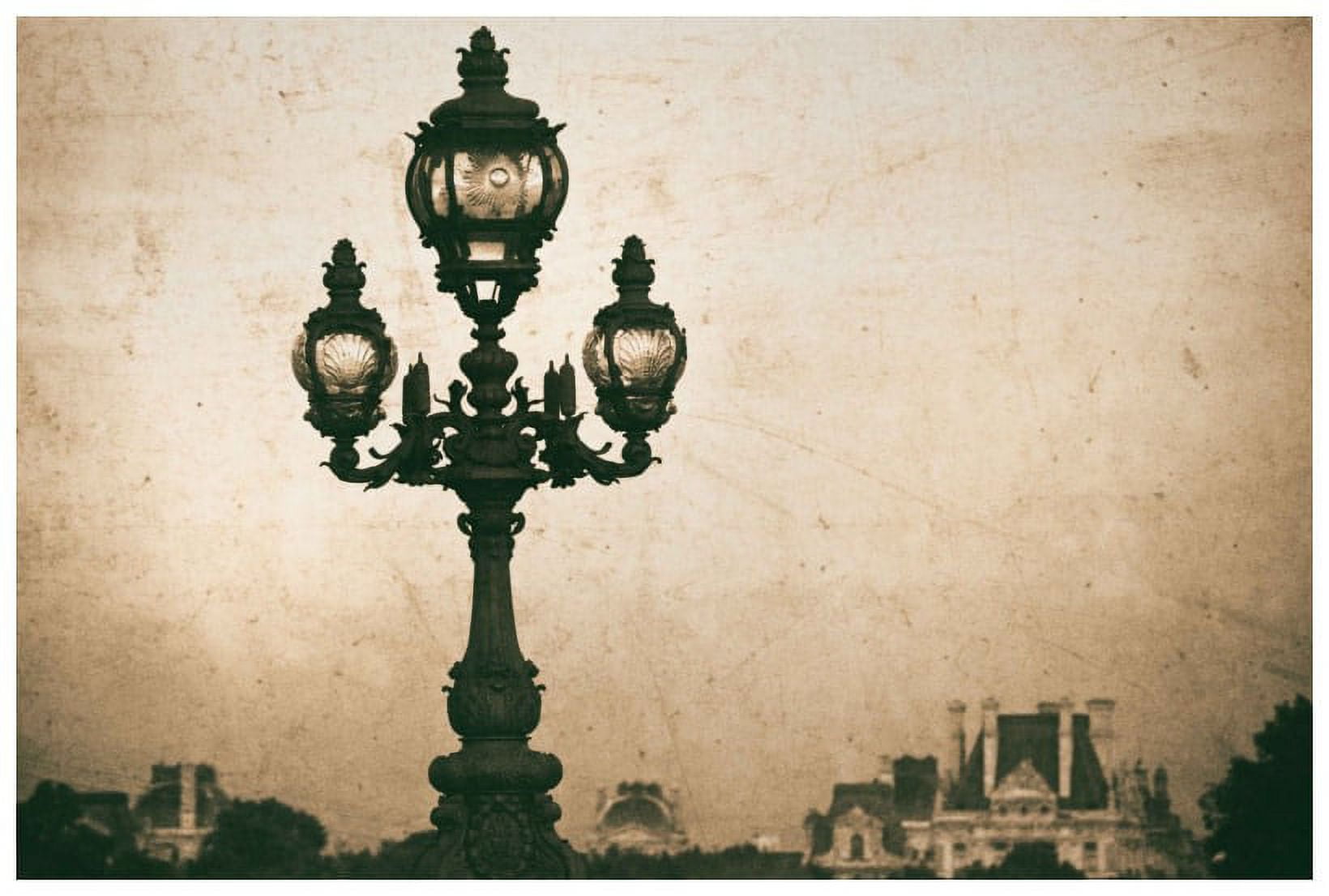 "Paris Lamppost" Painting Print on Wrapped Canvas