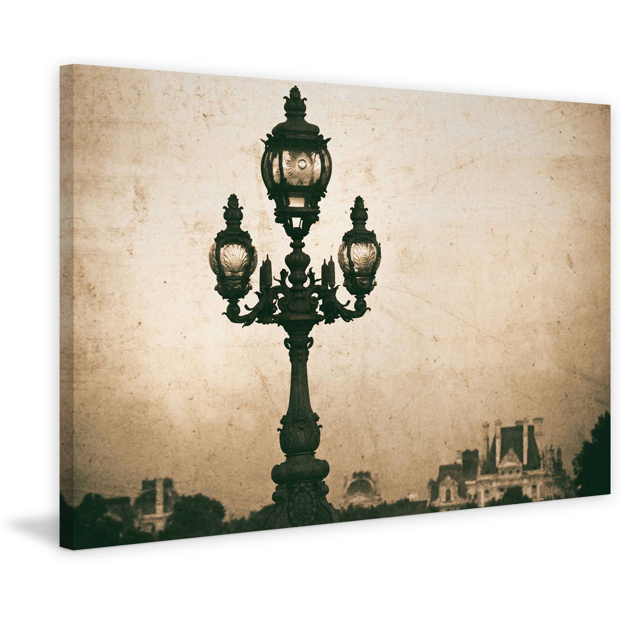 "Paris Lamppost" Painting Print on Wrapped Canvas