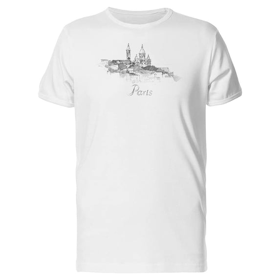 Paris Landscape Sketch Tee Men's -Image by Shutterstock
