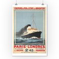 thumbnail image 1 of Paris - Londres - Versailles Vintage Poster (artist: Hook, Sandy) France c. 1920 (9x12 Art Print, Wall Decor Travel Poster), 1 of 1