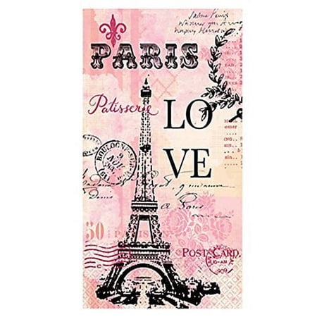 Paris Love Party Guest Towel 16 Count