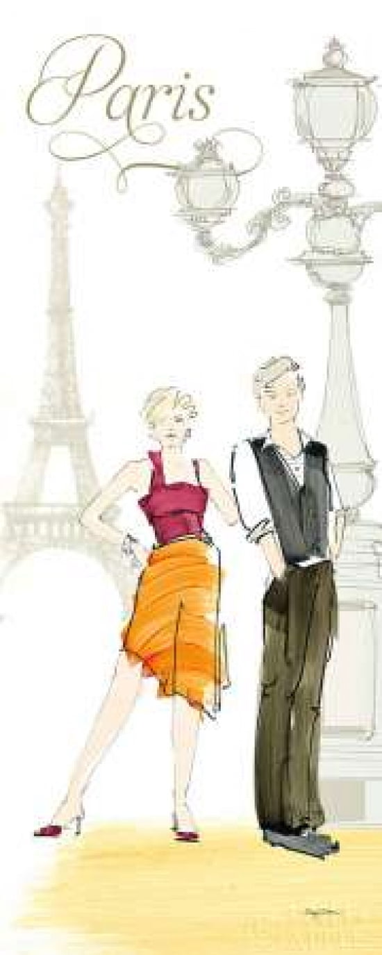 Paris Lovers Canvas Art - Avery Tillmon (24 x 48)
