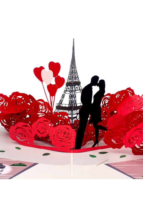 Paris Lovers Pop Up Card - 5" x 7"