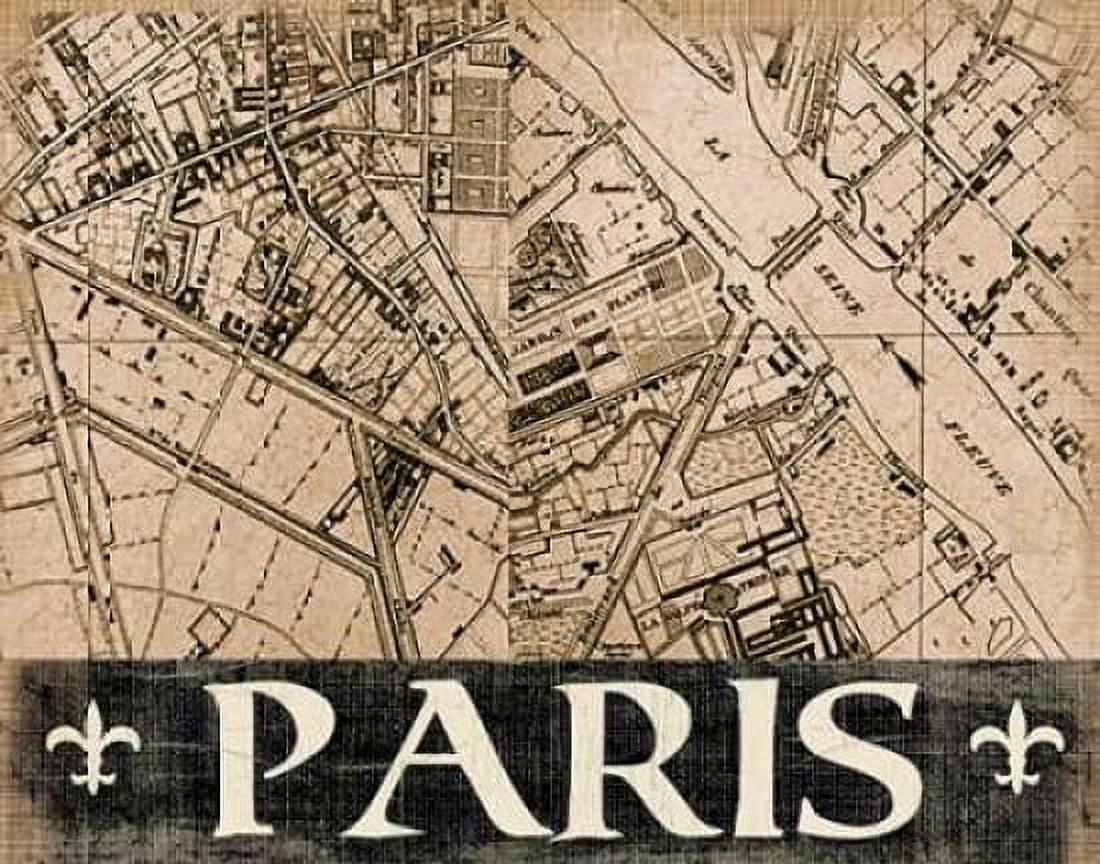 Paris Map Canvas Art - Kelly Donovan (22 x 28)
