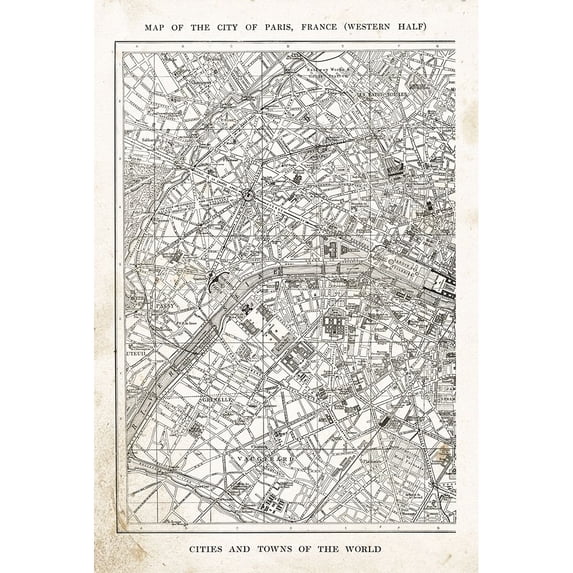 Paris Map I Poster Print by Gwendolyn Babbitt
