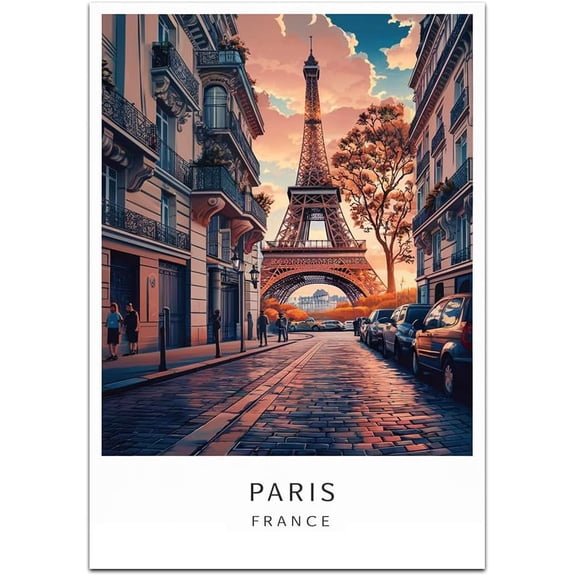 Paris Map Retro Style Travel Canvas, Paris Map Vintage Rustic Canvas Print, Home Office Wall Decoration, Paris Map Country Canvas Canvas saTPj8