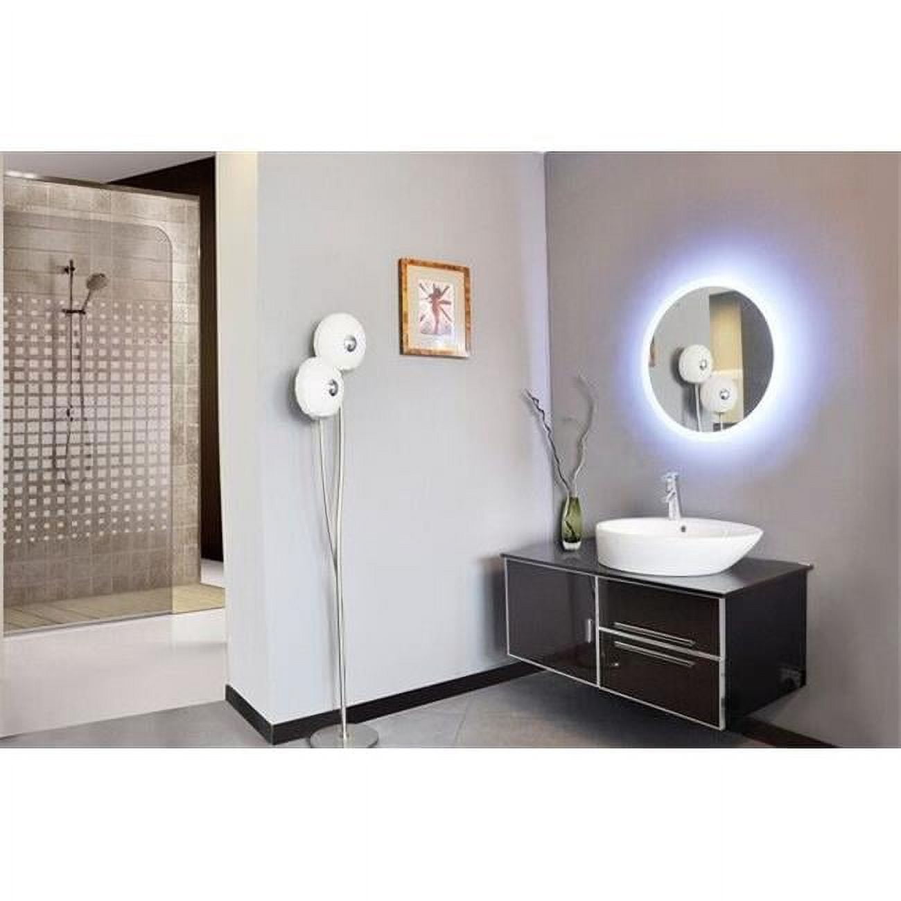 Round Frameless LED Backlit Bathroom Vanity Mirror