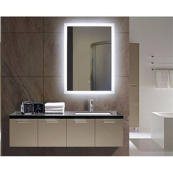 Paris Mirror 32 x 2 x 24 in. Rectangle Mirror with 6000K LED Backlight