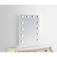 thumbnail image 1 of Paris Mirror HGRACE24323000D-WHT 24 x 32 in. Grace Hollywood Mirror with LED Bulbs&#44; White, 1 of 4