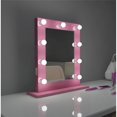 thumbnail image 1 of Paris Mirror HMIR20263000D-PNK 20 x 26 in. Marilyn Hollywood Mirror with LED Bulbs, Pink, 1 of 11