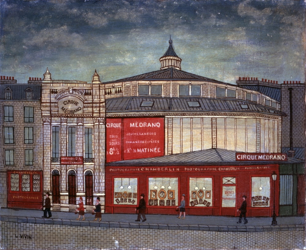 Paris Montmartre The Medrano Circus (Paris Montmartre Cirque Medrano) Canvas Art - (24 x 18)