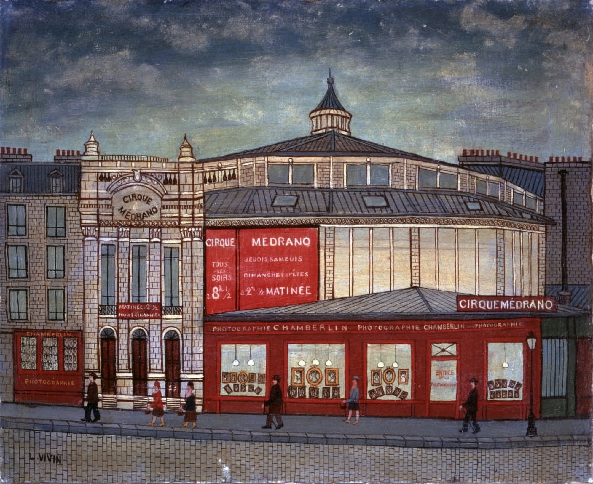 Paris Montmartre The Medrano Circus (Paris Montmartre Cirque Medrano) Canvas Art - (36 x 24)