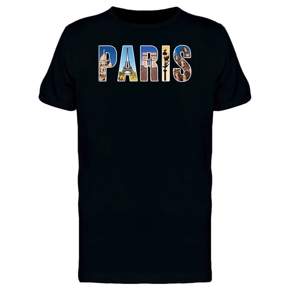 Paris Monuments T-Shirt Men -Image by Shutterstock, Male 3X-Large