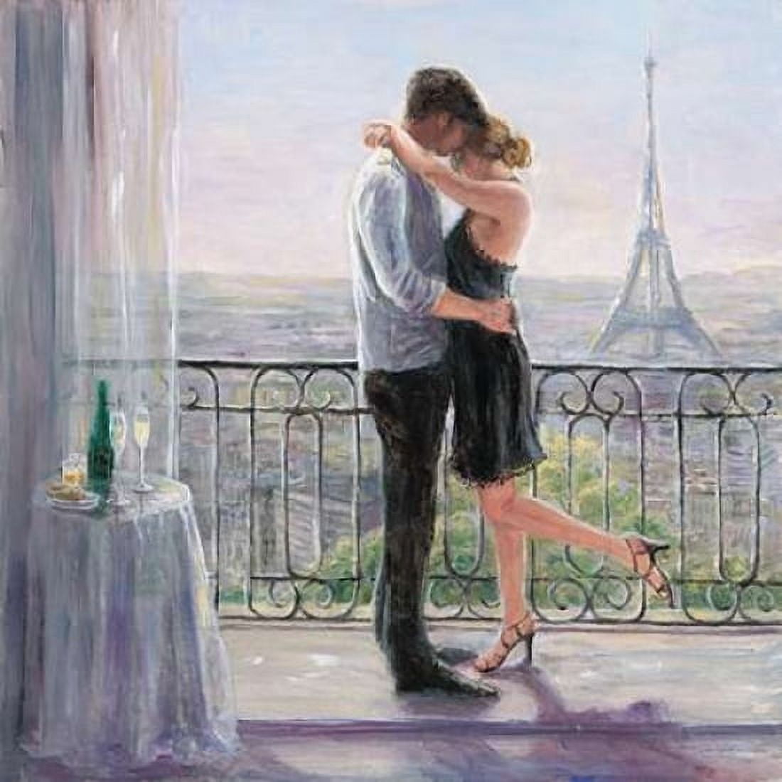 Paris Morning Romance Canvas Art - Karen Wallis (24 x 24)