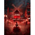 thumbnail image 1 of Paris Moulin Rouge Abstract Canvas Print Multi Room Home Cafe Hotel Wall Decor Gift, 1 of 8