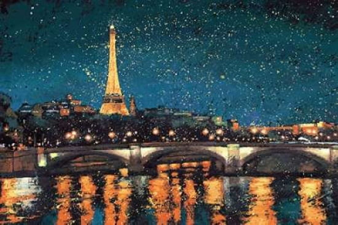 Paris Nights Blue I Canvas Art - James Wiens (24 x 36)