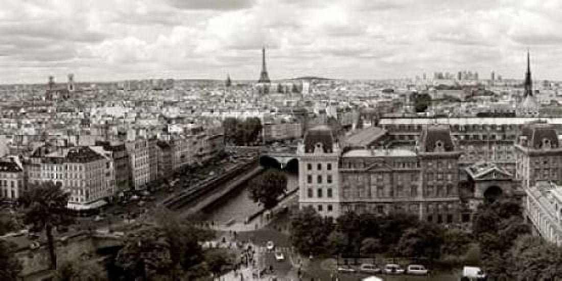 Paris Panorama Canvas Art - Vadim Ratsenskiy (10 x 20)