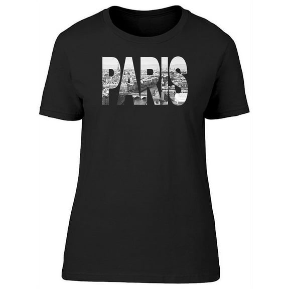 Paris Panorama Graphic T-Shirt Women -Image by Shutterstock, Female Large