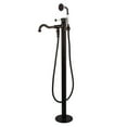 thumbnail image 1 of Paris Paris Single Handle Freestanding Roman Tub Filler with Hand Shower, Oil Rubbed Bronze, 1 of 1