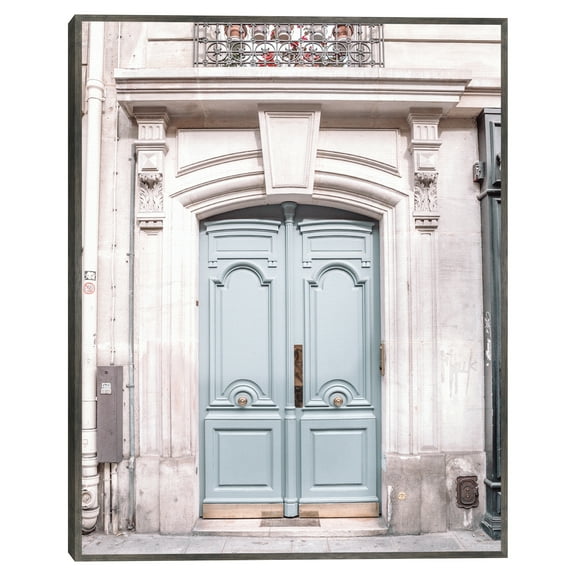 Paris Pastel Door by Heather Loriece Framed Canvas Art Print