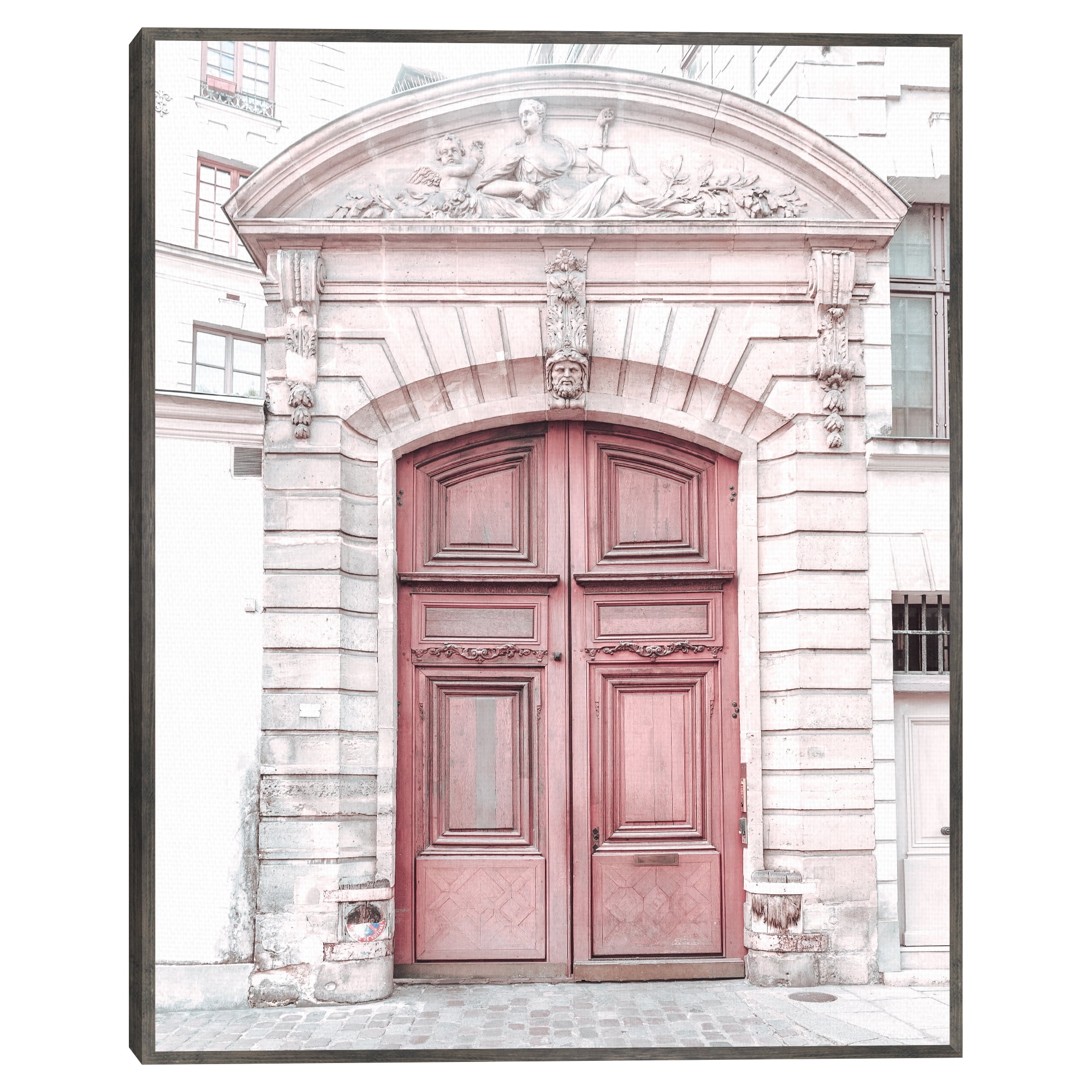 Paris Pink Door by Heather Loriece Framed Canvas Art Print