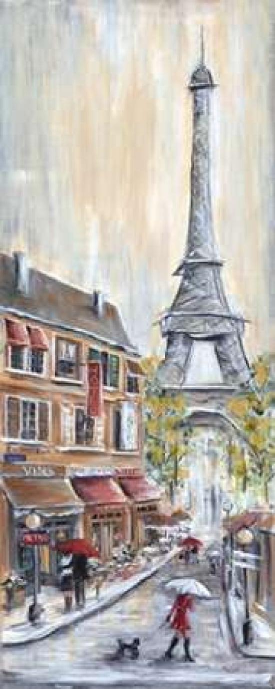 Paris Poodle Canvas Art - Marilyn Dunlap (10 x 20)