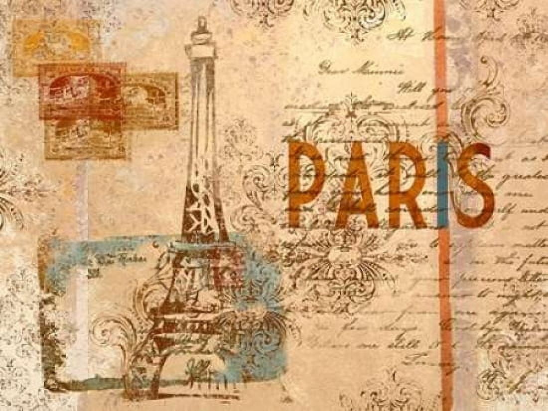 Paris Postcard Canvas Art - SD Graphics Studio (18 x 24)