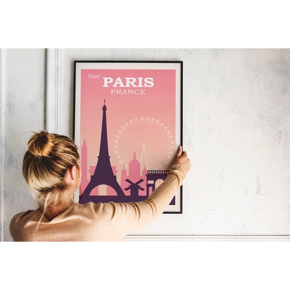 Paris Poster, Travel Poster, Paris Poster, Paris Wall Art, Eiffel Tower, Paris Gift, Paris Art, Travel Decor, Travel Gifts Home Decor UNFRAMED Poster, Wall Art for Decor, Present, 8x12