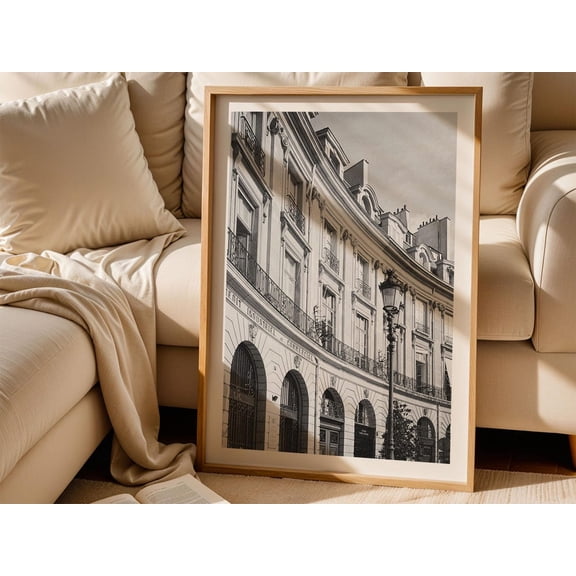 Paris Print Black White Paris Photography French Architecture Wall Art, Unframed Paper Print