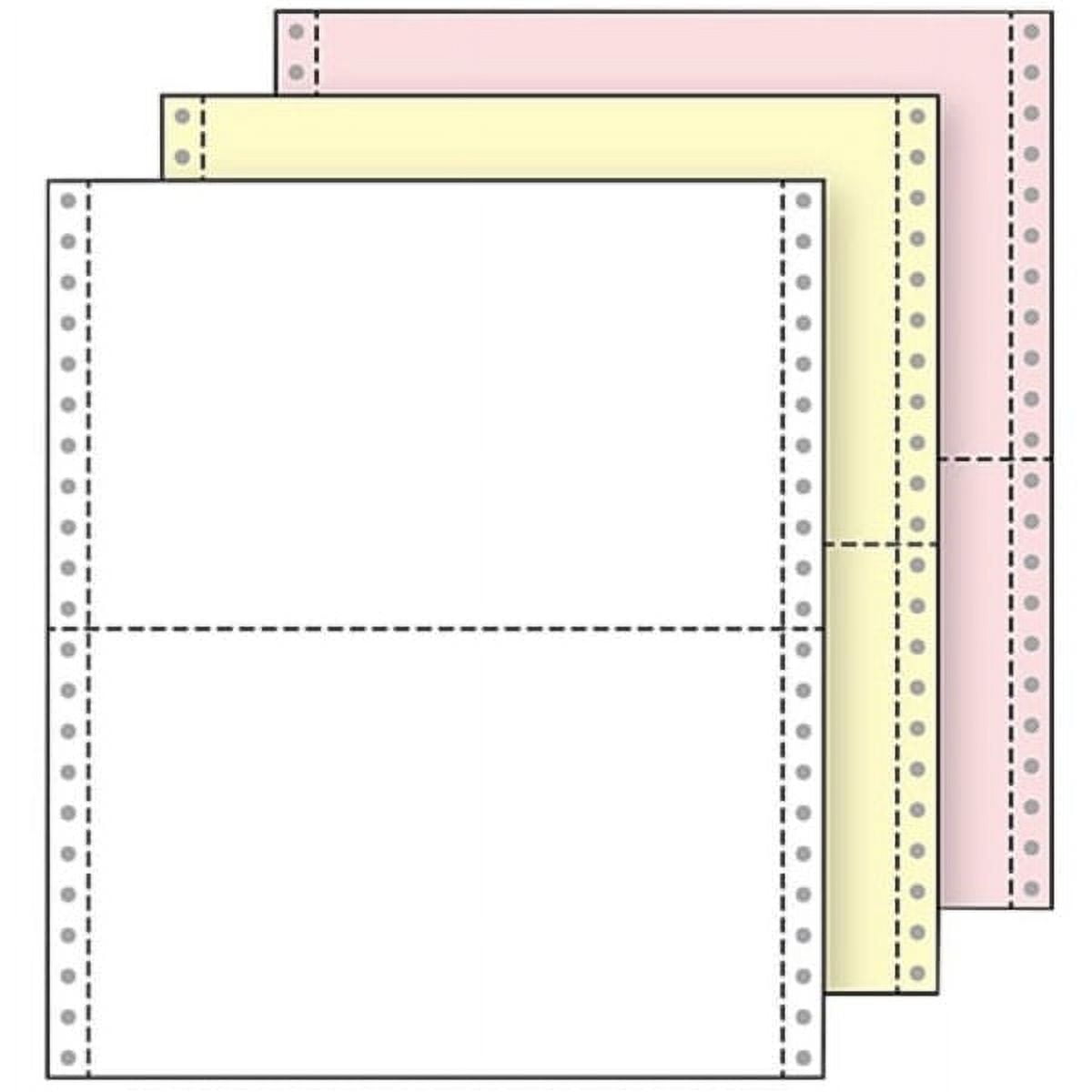 Paris Printworks Professional Multipurpose Paper, 9-1/2" x 5-1/2", 13 Lb, White/Canary/Pink, 2000 Sheets Per Carton