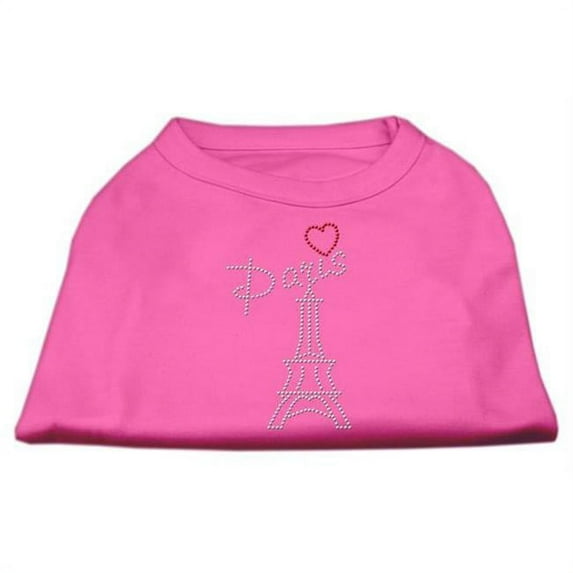 Paris Rhinestone Shirts Bright Pink S - 10