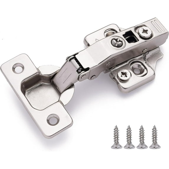 Paris Rhone Kitchen Cabinet Frameless Hinges (Pack of 2), Soft Close Door Hinges, Metal Hinges For Kitchen Drawers, Cabinet Hardware, 3 Way Adjustability & Easy Installation