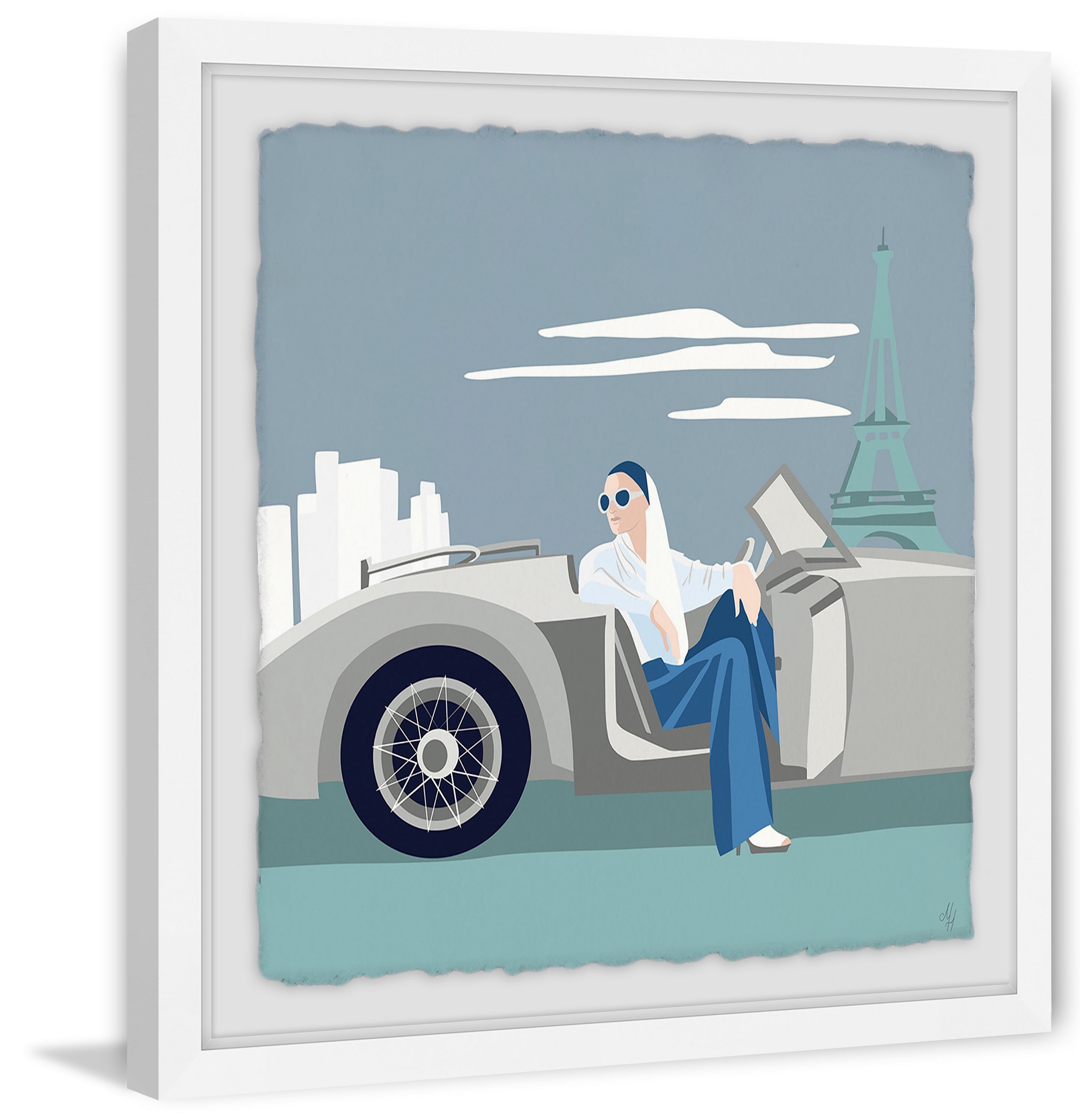 Paris Road Trip II Framed Painting Print