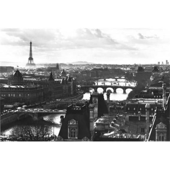 Paris - Rooftops Poster Print - 36 x 24 in.