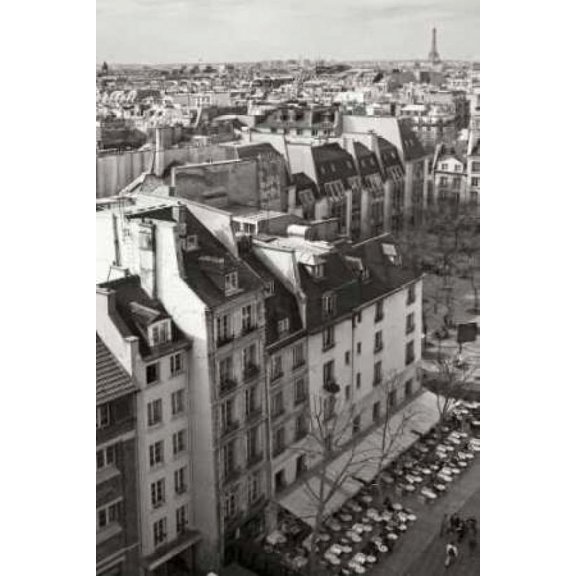 Paris Rooftops V Poster Print by Rita Crane