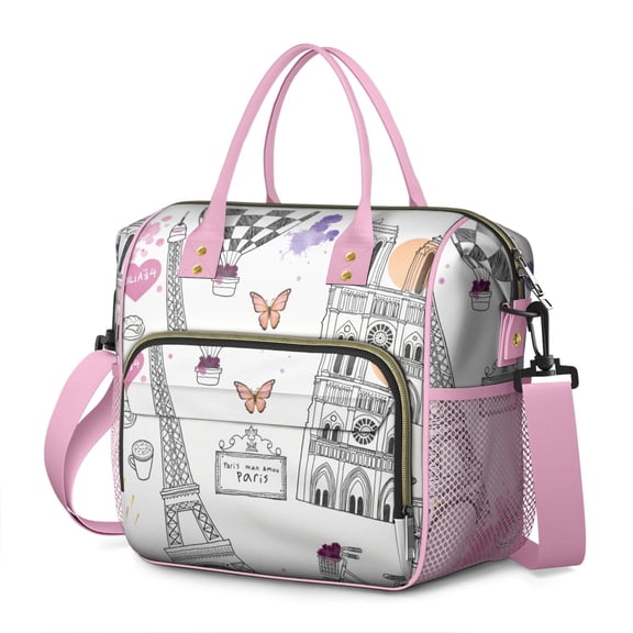 Paris Roomy Insulated Lunch Bags Large Lunch Box for Office EmployeesStylish & Functional Large Tote Adult Lunch Box for PostGym Meals