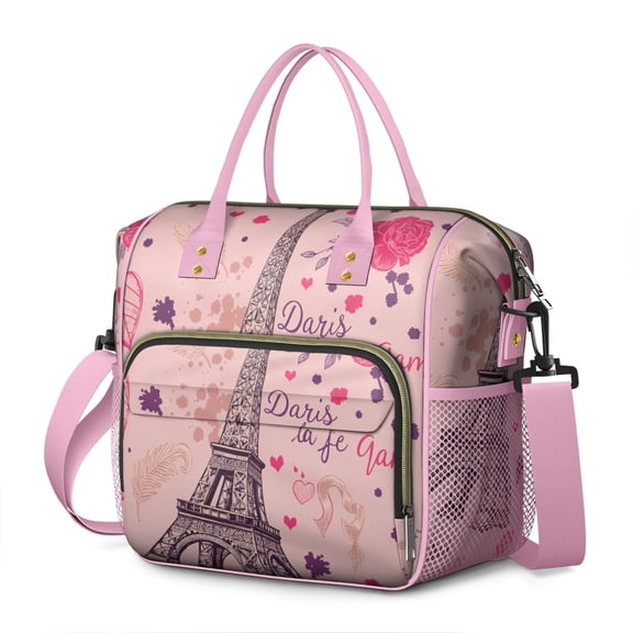 Paris Roomy Insulated Lunch Bags Reusable Lunch Tote for Office EmployeesStylish & Functional Large Tote Adult Lunch Box for PostGym Meals