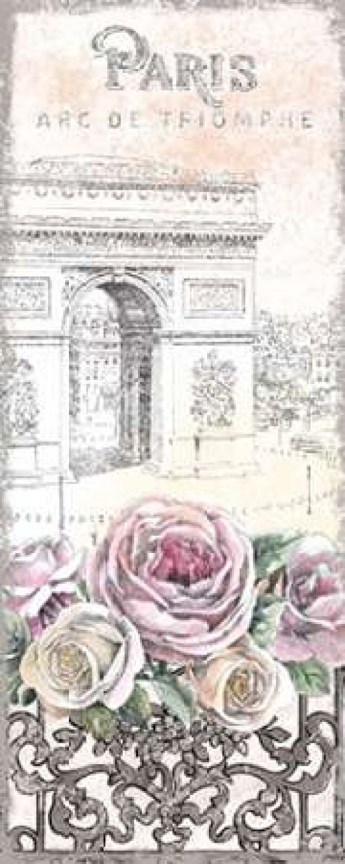 Paris Roses Panel VII Canvas Art - Beth Grove (24 x 48)