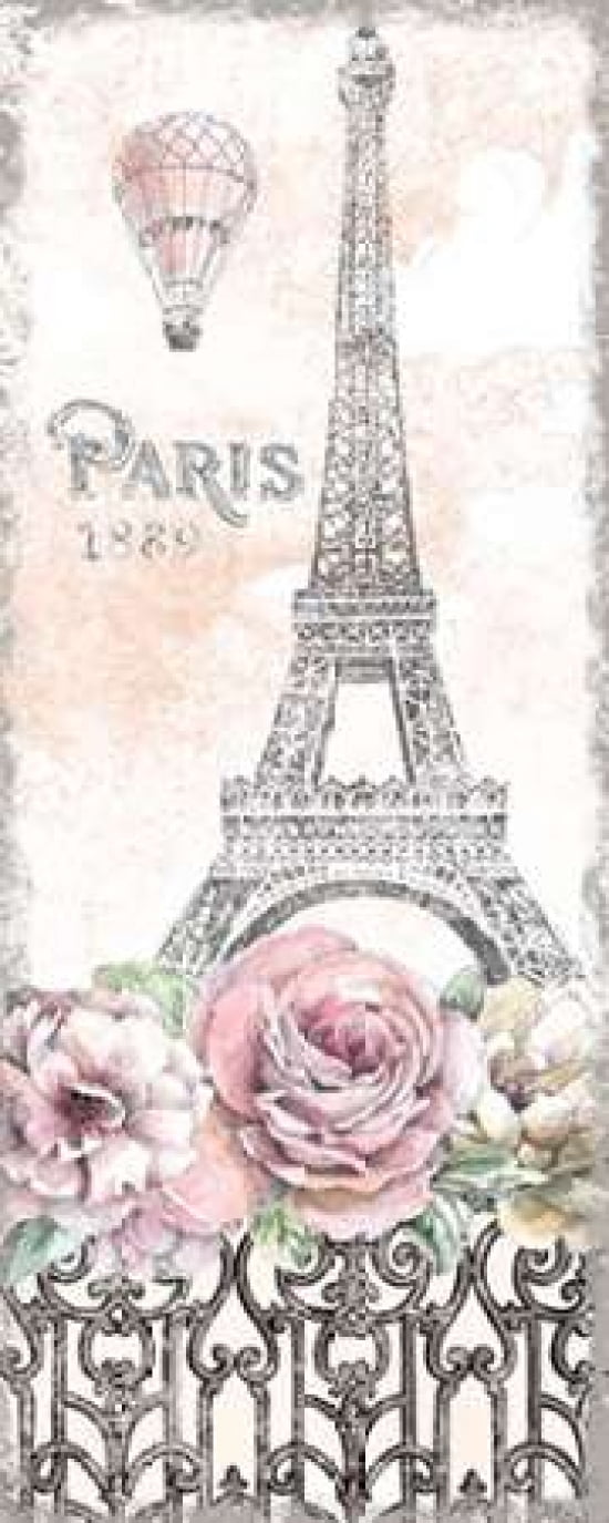 Paris Roses Panel VIII Canvas Art - Beth Grove (10 x 20)