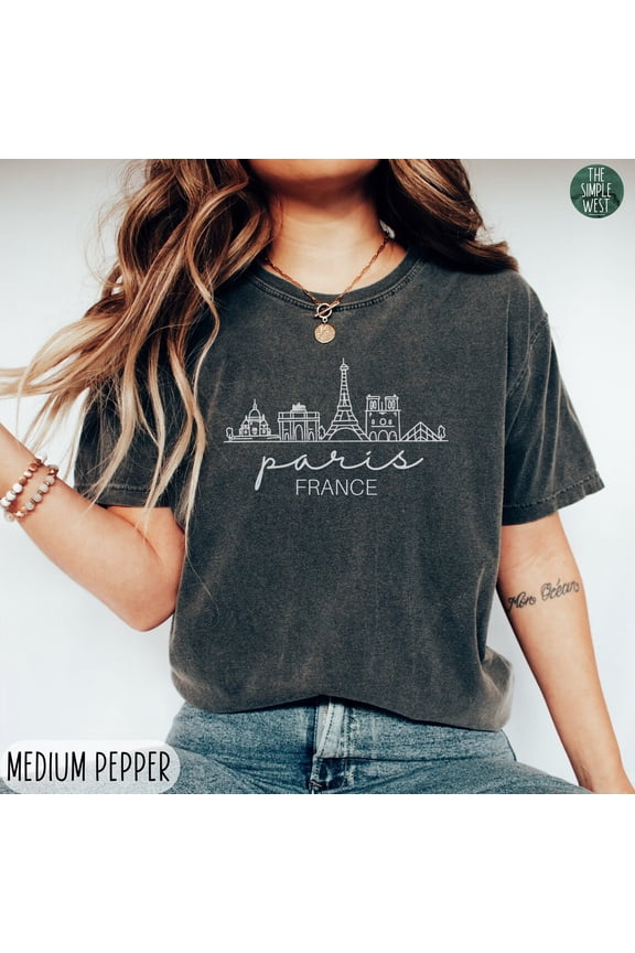 Paris Shirt, Paris France Vacation , Moving To Paris, Parisian Bachelorette Shirts, Paris Honeymoon, Paris City Skyline All Size S-5XL