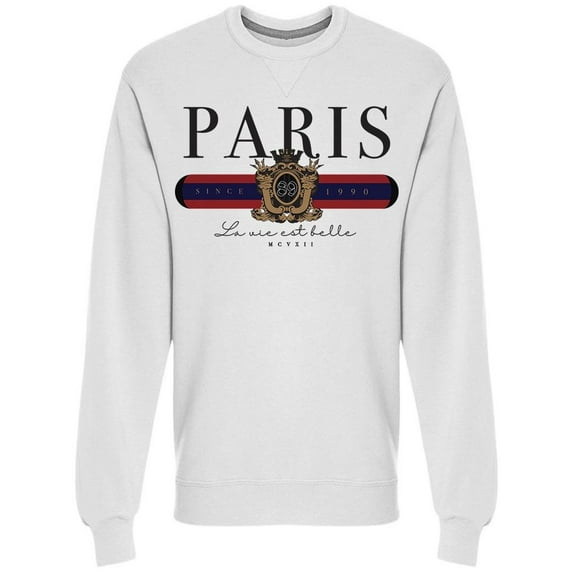 Paris Since 1990 Sweatshirt Men -Image by Shutterstock, Male Medium