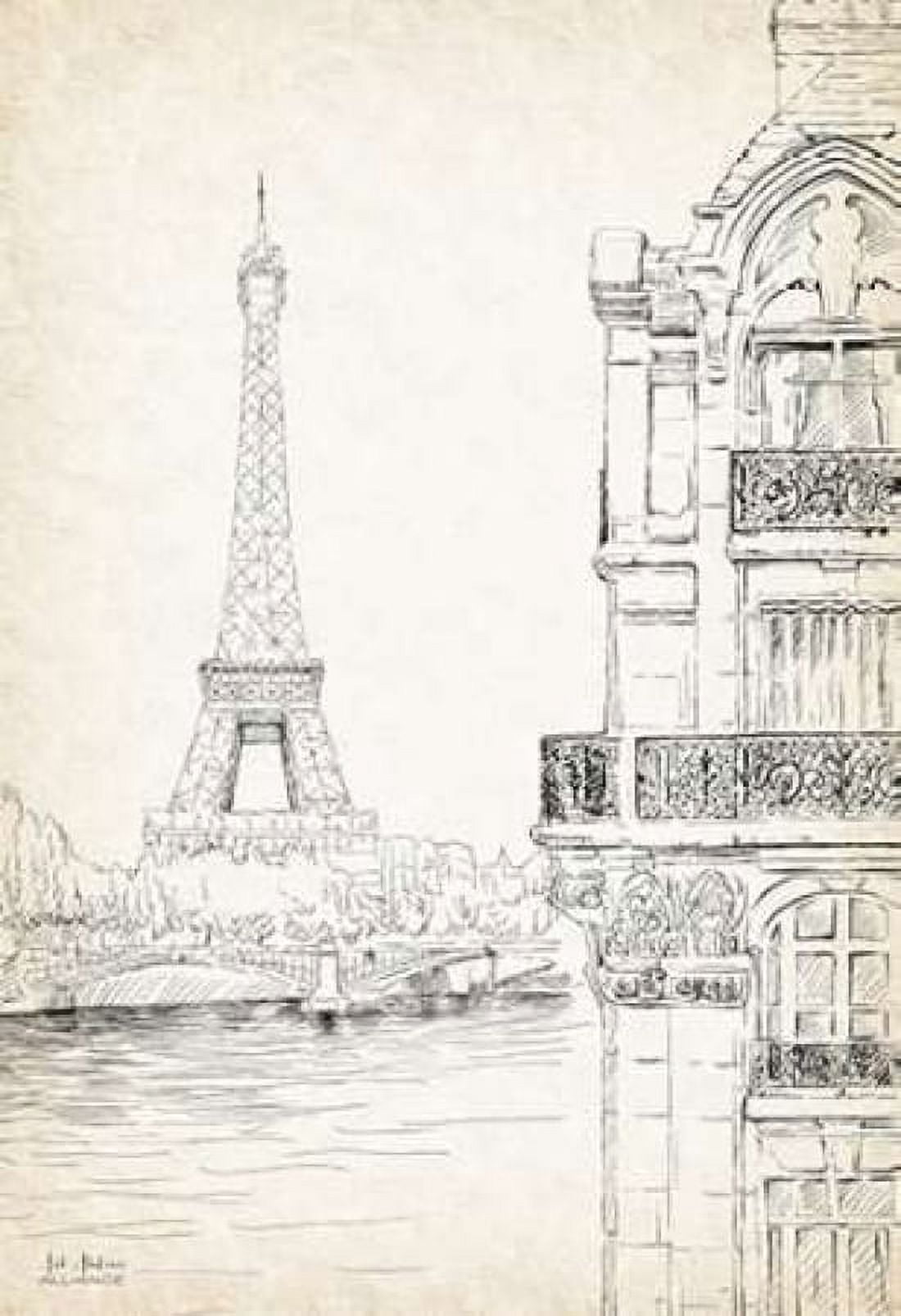 Paris Sketch Book Canvas Art - Art Atelier Alliance (24 x 36)