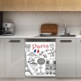 thumbnail image 1 of Paris Sketch Hand Drawn Dishwasher Magnet Cover Decorative Sticker for Home Cabinet Kitchen 23" x26", 1 of 5