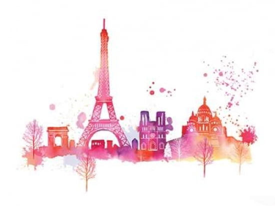 Paris Skyline Canvas Art - Summer Thornton (18 x 24)