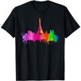 thumbnail image 1 of Paris Skyline - Eiffel Tower Watercolour Art France Souvenir T-Shirt, 1 of 5